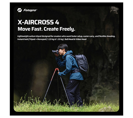 Fotopro X-AIRCROSS 4 Video + MH-2D + SJ-8 Carbon Fiber Tripod Camera & Smartphone Orange
