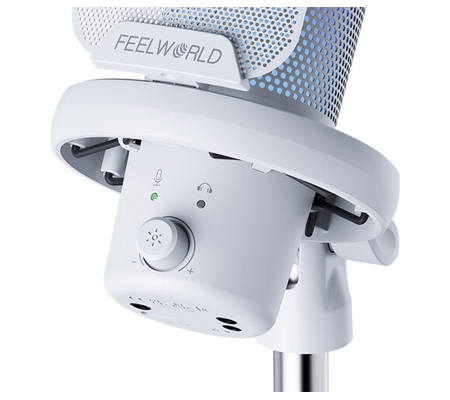 Feelworld VM1 AS USB Gaming Microphone with Boom Arm White