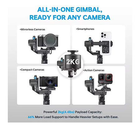 Feiyu SCORP Mini 3 PRO 3-Axis Gimbal Stabilizer for Camera / Smartphone / Action Cam