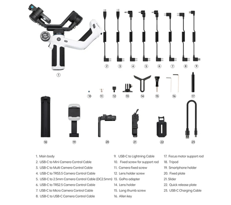 Feiyu Scorp Mini 2 Standard Gimbal Stabilizer Black White