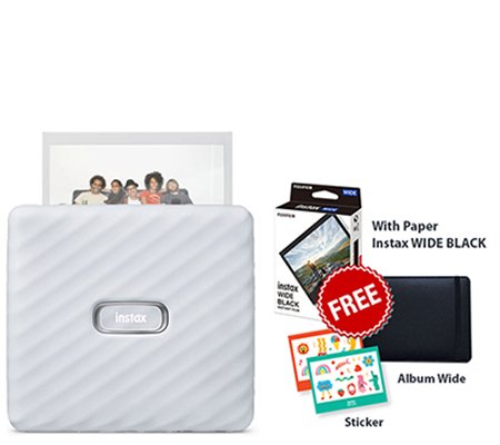 Fujifilm Instax Link Wide Launching Package Ash White
