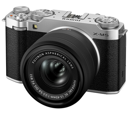Fujifilm X-M5 kit 15-45mm Silver Travel Kit Package
