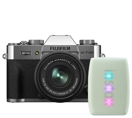 Fujifilm XT30 II kit 15-45mm Silver Special Package with Instax Mini Link 3 Sage Green