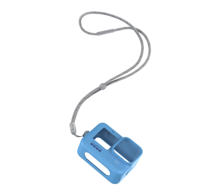 GoPro Sleeve + Lanyard For GoPro Hero 12 / Hero 11 / Hero 10 / Hero 9 (ADSST-003) Blue