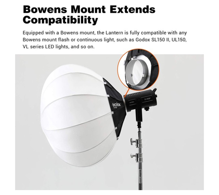 Godox CS-85D 33.5" Collapsible Lantern Softbox – Portable Studio Lighting Modifier