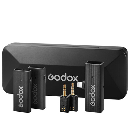 Godox MoveLink Mini LT Dual Wireless Microphone for Camera & iOS Device Classic Black