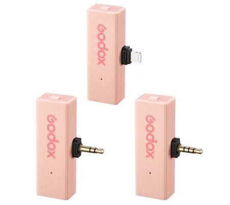 Godox MoveLink Mini LT Dual Wireless Microphone for Camera & iOS Device Cherry Pink