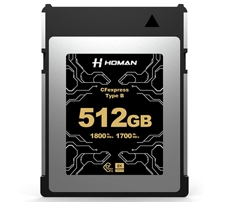 Homan CFexpress Type B 512GB (Read 1800MB/s and Write 1700MB/s)