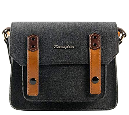 Herringbone Papaspocket Small Charcoal