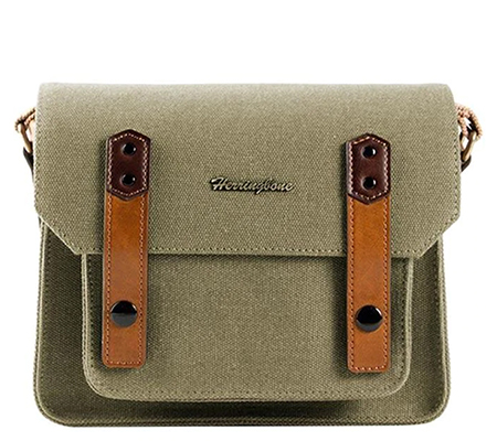 Herringbone Papaspocket Small Olive