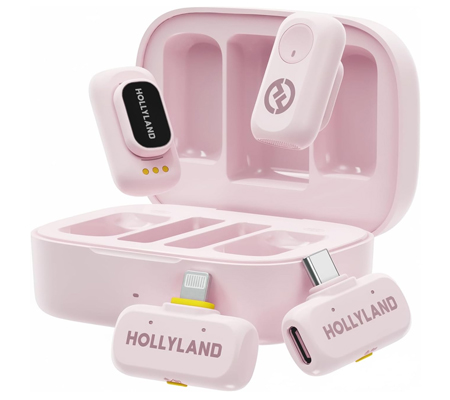 Hollyland Lark A1 Combo Pink Wireless Microphone System for Smartphone