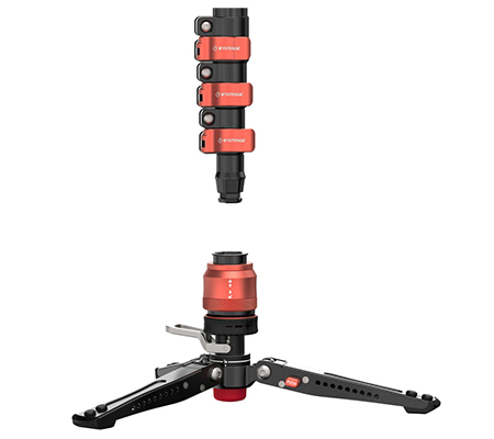 iFootage Cobra 3 C180F-P + Komodo K5S Fluid Head Carbon Fiber Monopod with Mini Tripod