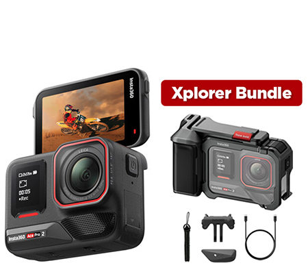 Insta360 Ace Pro 2 Xplorer Bundle Slate Gray 8K AI-Powered Action Camera Single Battery