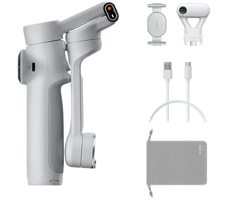 Insta360 Flow 2 AI Tracker Bundle Gimbal Stabillizer Stone Gray