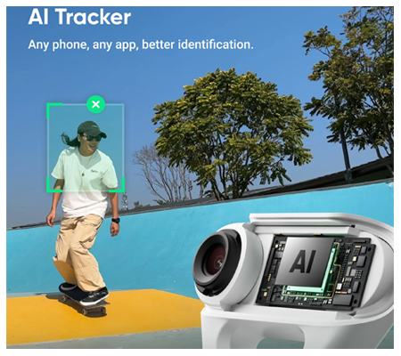 Insta360 Flow 2 AI Tracker Bundle Gimbal Stabillizer Stone Gray