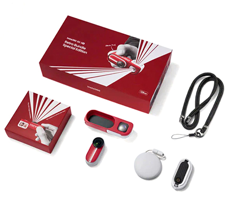 Insta360 GO 3S 4K 128GB Retro Bundle Classic Red Action Camera