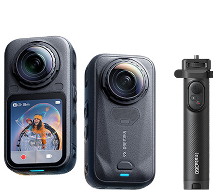 Insta360 X6 360° Action Camera Travel Bundle Midnight Black