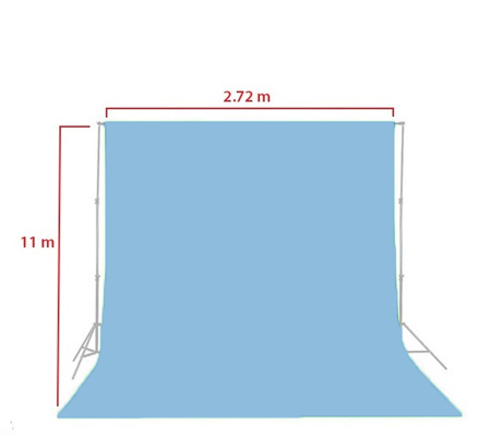 Kelly Background Paper Photo Studio 2.72m x 11m Sky Blue