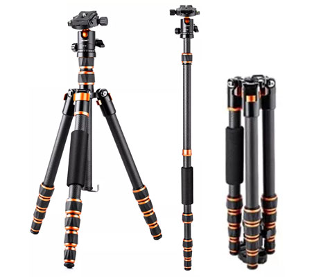 K&F Concept BA225 Carbon Fiber Tripod Monopod