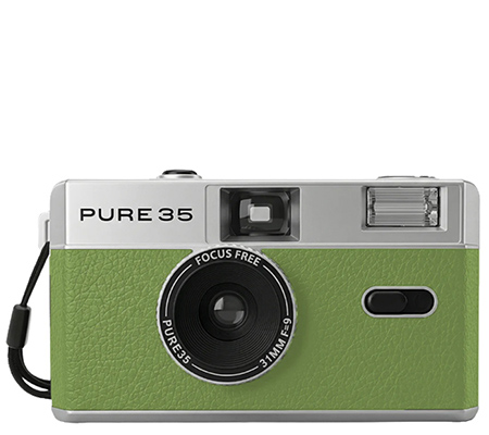 Kodak PURE35 Reloadable 35mm Film Camera KIT Green Leather