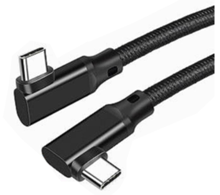 TetherPlus USB 3.2 Gen 2 Type-C L to Type-C Ver. L Shape 5 Meter (TP-UB32TCLTCL-500)