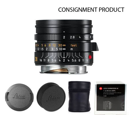 :::USED:::Leica 28mm f/2 Summicron-M ASPH Black (11604) Mint#672 Consignment
