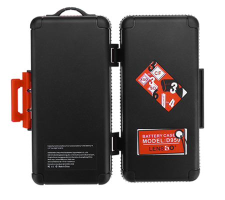 LensGo D950 Camera Battery and Memory Card Case Orange