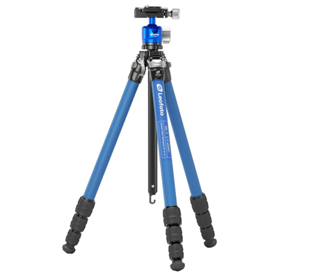 Leofoto LY-224C + LH-25 Carbon Fiber Tripod Camera with Ball Head Blue