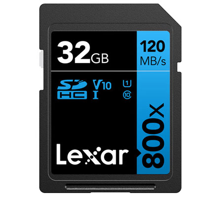Lexar SDHC 32GB High-Performance 800x UHS-I V10 (Read 120MB/s)