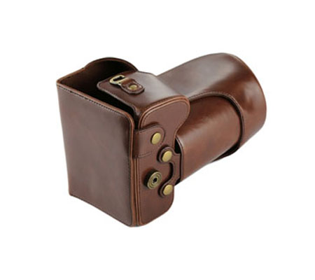 ::: USED ::: CASE LEATHER FOR NIKON D7200 KIT 18-140MM BROWN (EXMINT) - CONSIGNMENT