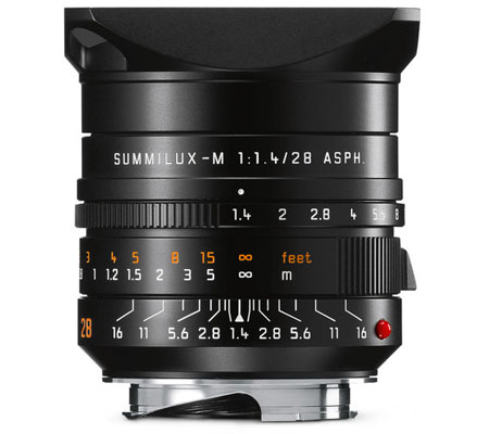 Leica 28mm f/1.4 Summilux-M ASPH Black Anodized (11668)