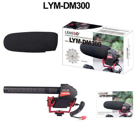 LensGo LYM-DM300 Directional Shotgun Microphone