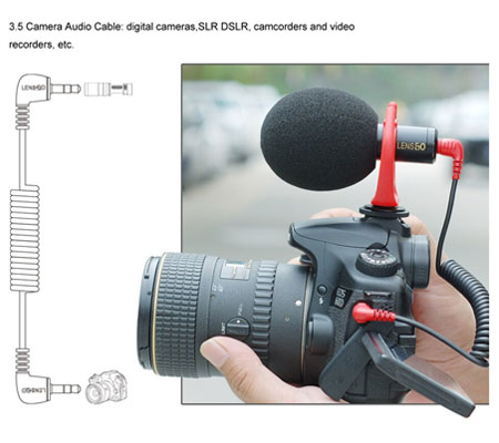 LensGo LYM-DMM1 Cardioid Microphone for Camera & Smartphone