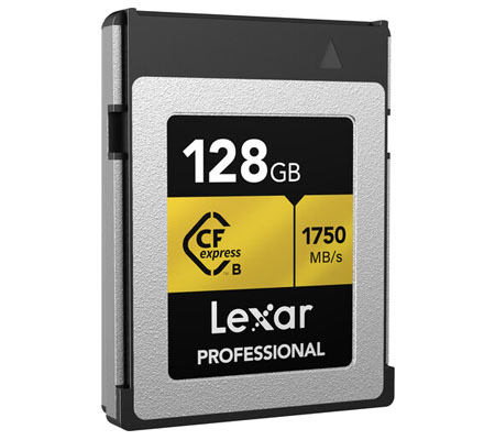 Lexar CFexpress Type B 128GB Professional Card Gold (Read 1750MB/s and Write 1000MB/s)