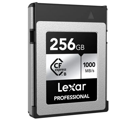 Lexar CFexpress Type B 256GB Professional Card Silver (Read 1000MB/s and Write 600MB/s)
