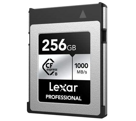 Lexar CFexpress Type B 256GB Professional Card Silver (Read 1000MB/s and Write 600MB/s)