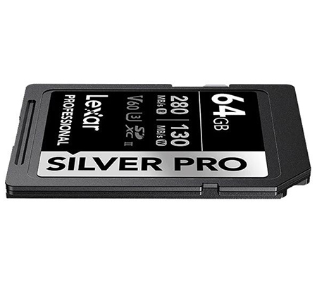 Lexar SDXC 64GB Professional Silver PRO UHS-II V60 (Read 280MB/s and Write 130MB/s)