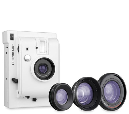Lomography Lomo Instant Camera with 3-Lenses White LI800W