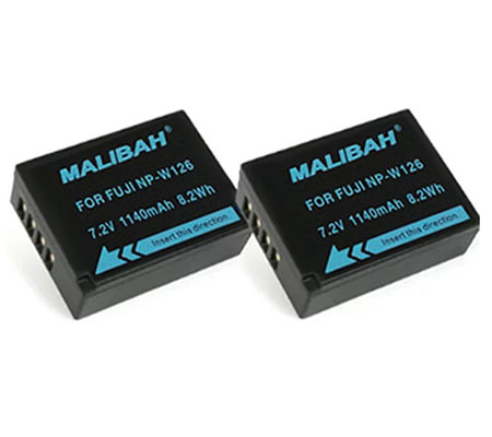 Malibah Battery NP-W126 Dual Battery+Charger for Fujifilm for XA/XE/XPRO/XT10/XT20/XT30