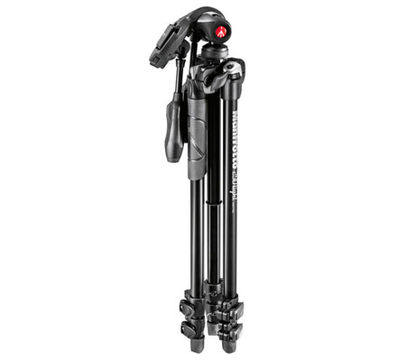 Manfrotto 290 Light Aluminum Tripod with 3-Way Head MK290LTA3-3W