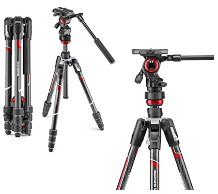 Manfrotto Befree Live Carbon Fiber Video Tripod Kit Twist (MVKBFRTC-LIVE)