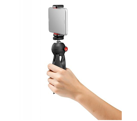 Manfrotto Pixi Mini Table Top Tripod with Smartphone Clamp MKPIXICLAMP-BK