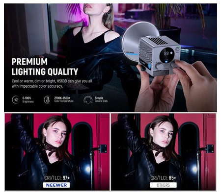 Neewer HS60B 60W Portable Bi-Color Mini LED Video Light