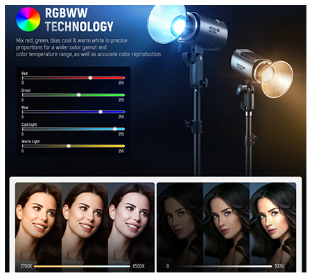 Neewer MS150C 150W Mini RGB LED Video Light