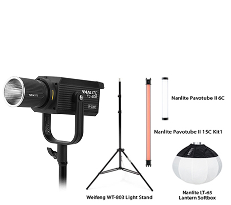 Nanlite FS-60B Bundling with Softbox + Light Stand + Pavotube II 15C & 6C RGB LED Tube