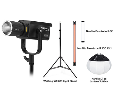 Nanlite FS-60B Bundling with Softbox + Light Stand + Pavotube II 15C & 6C RGB LED Tube