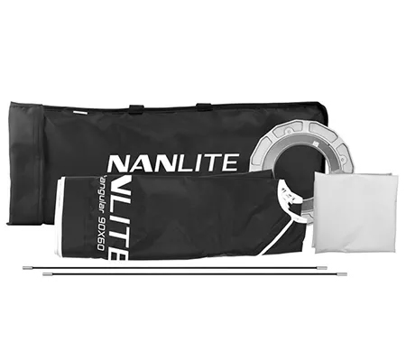 Nanlite FS-60B Bundling with Rectangle Softbox 60x90cm + Weifeng WT-803 Light Stand