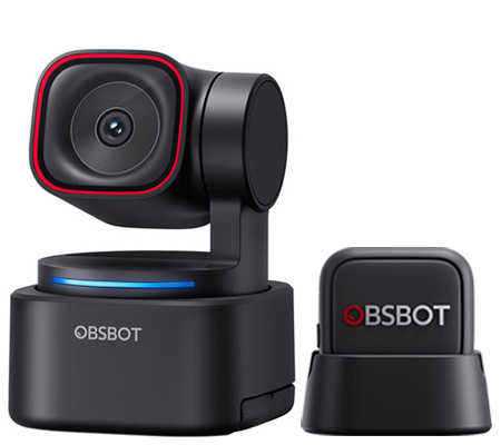 OBSBOT Tiny 3 Lite AI-Powered Spatial Audio 4K PTZ Webcam + Vox SE Wireless Microphone