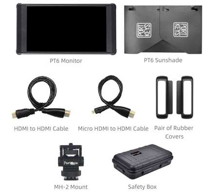 Portkeys PT6 5.2 Inch 3D LUT 4K HDMI Touchscreen Camera Field Monitor Camera