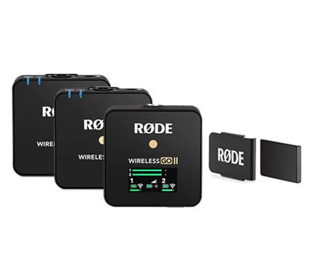 Rode Wireless GO II Wireless Mic System w/ 2x Rode Omnidirectional Lavalier  Mic 